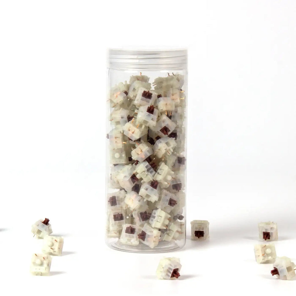 QuanGear Gateron Milky Switch 110 Pcs for Mechanical Keyboard