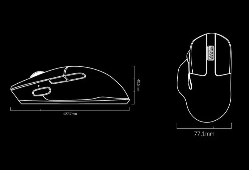 QuanGear M7 Wireless Ergonomic Mouse with 3395 Sensor