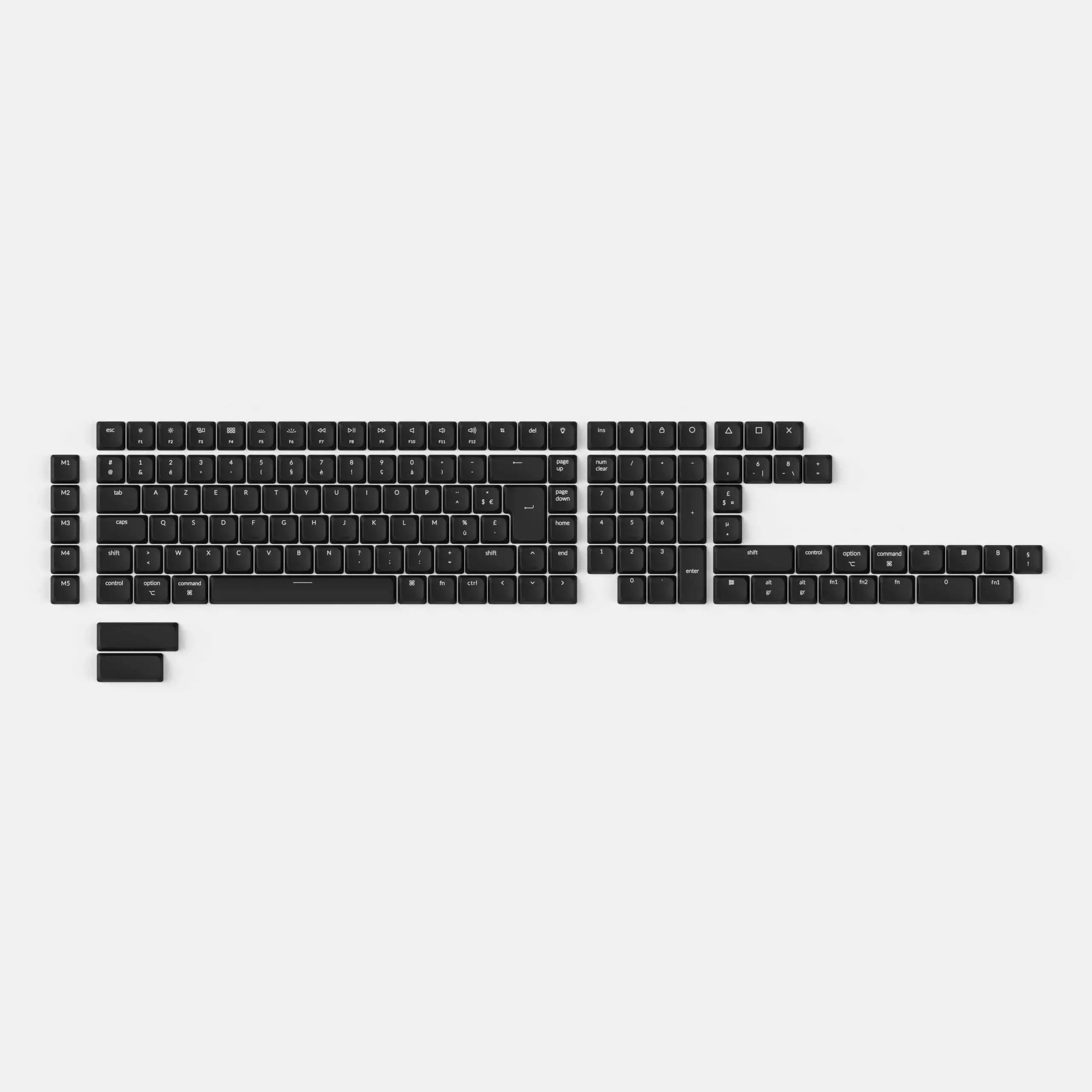QuanGear ISO Low Profile Shine-Through ABS LSA Keycap Set