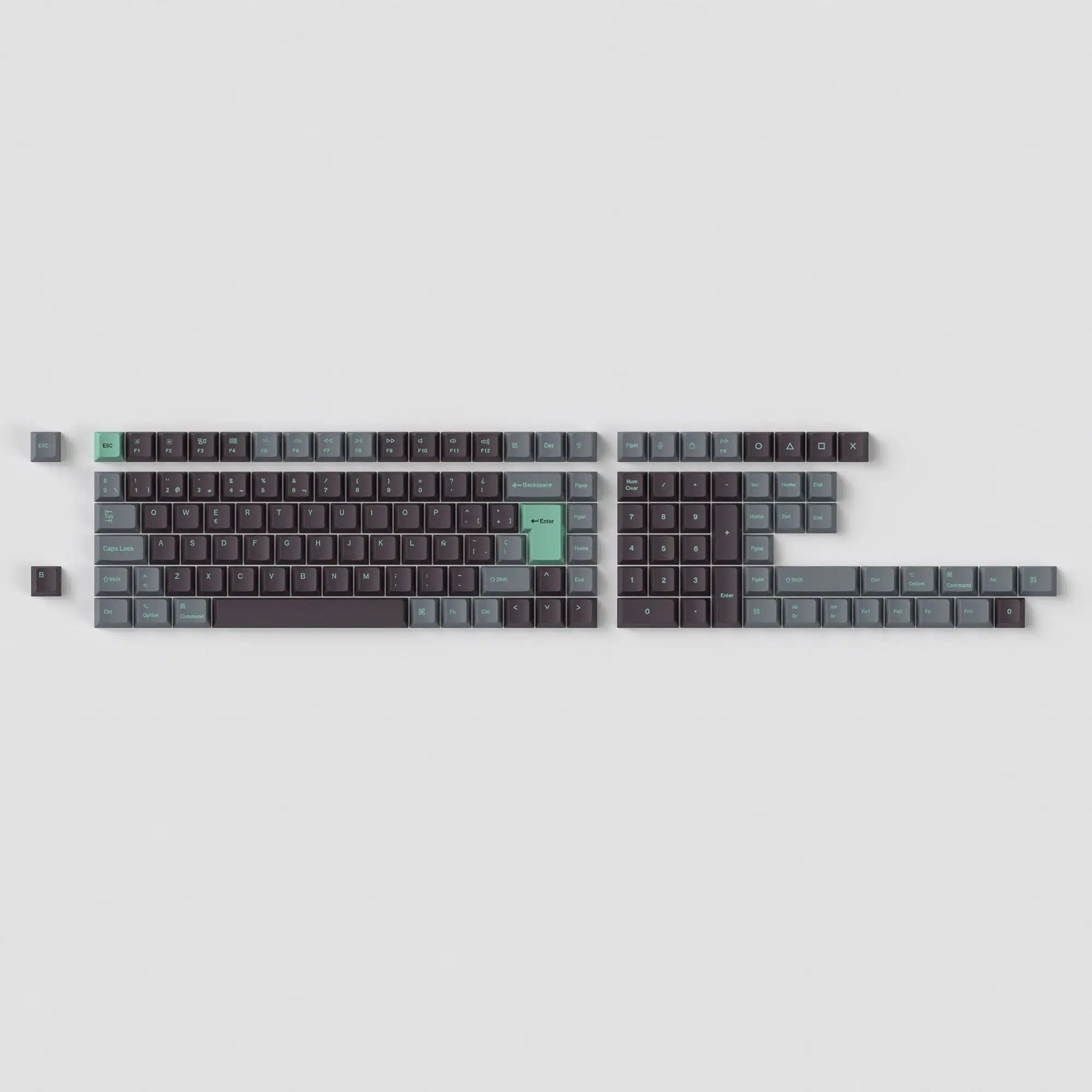 QuanGear ISO Cherry Profile PBT Keycap Set Hacker Mint