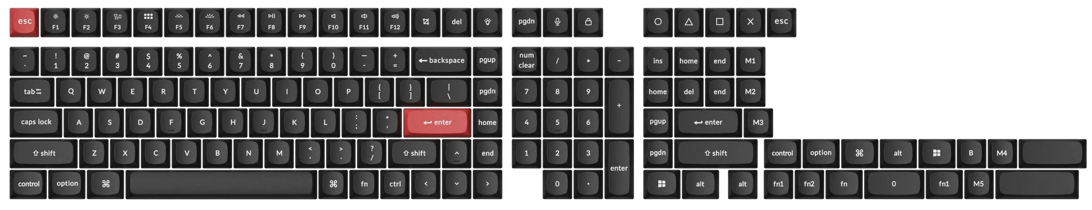 QuanGear Double-Shot PBT Keycap Set for Mechanical Keyboard