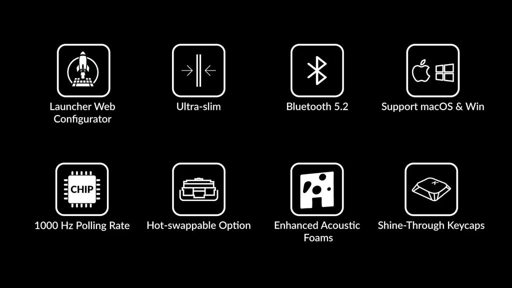 QuanGear K3 V3 Wireless Low Profile Mechanical Keyboard