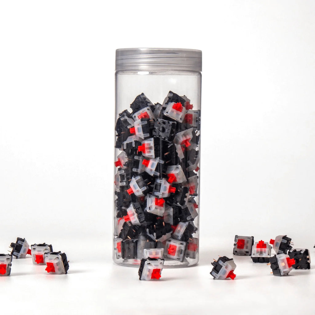 QuanGear Gateron Milky Top Black Bottom Switch 110 Pcs for Mechanical Keyboard
