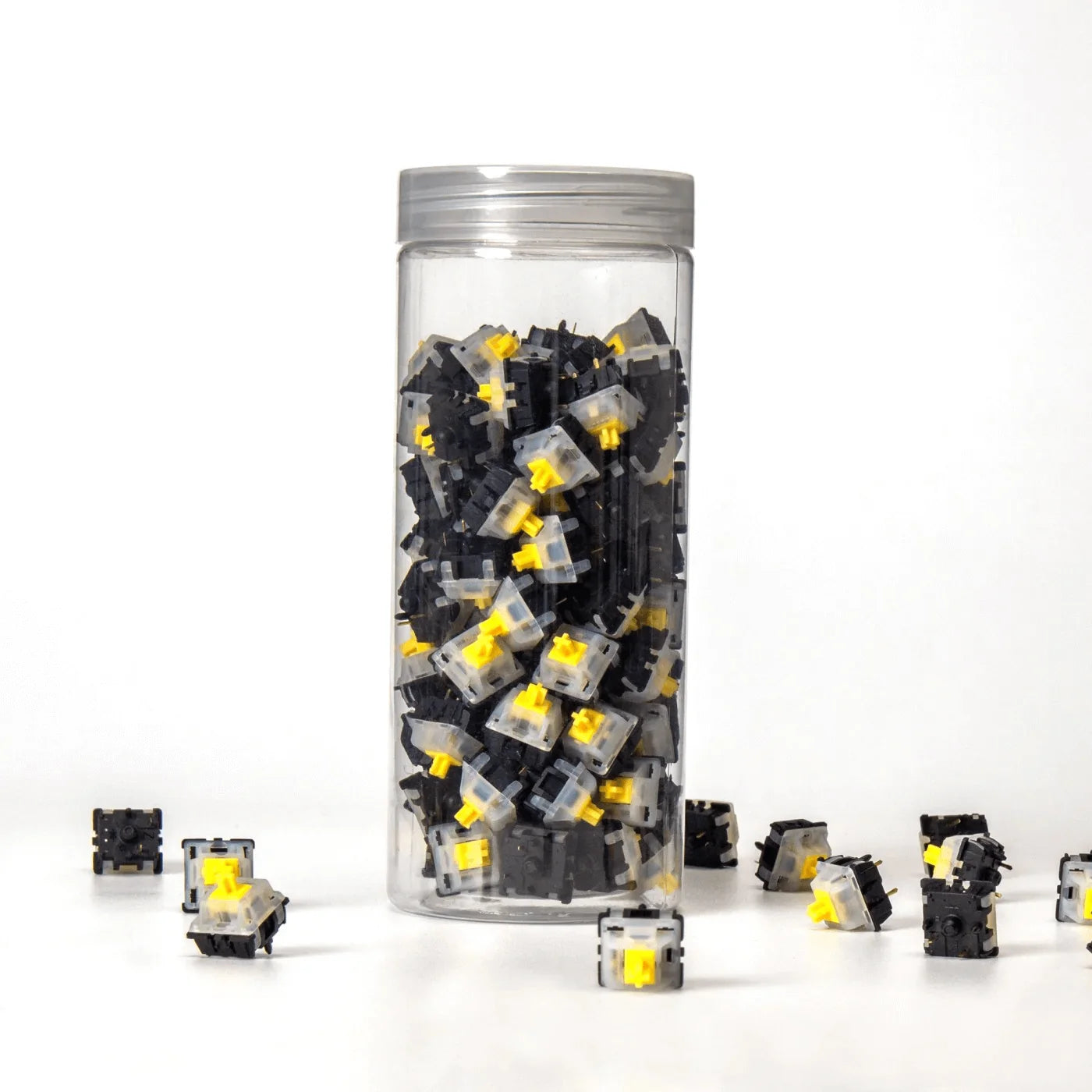 QuanGear Gateron Milky Top Black Bottom Switch 110 Pcs for Mechanical Keyboard