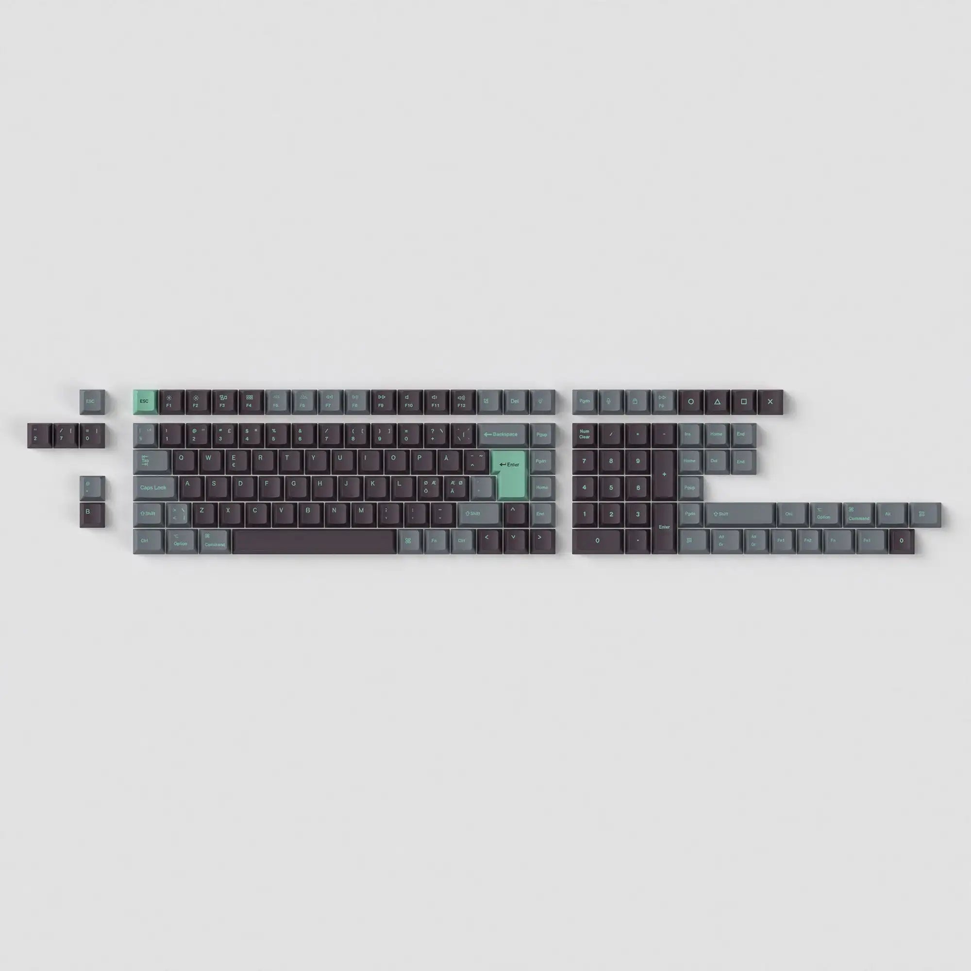 QuanGear ISO Cherry Profile PBT Keycap Set Hacker Mint