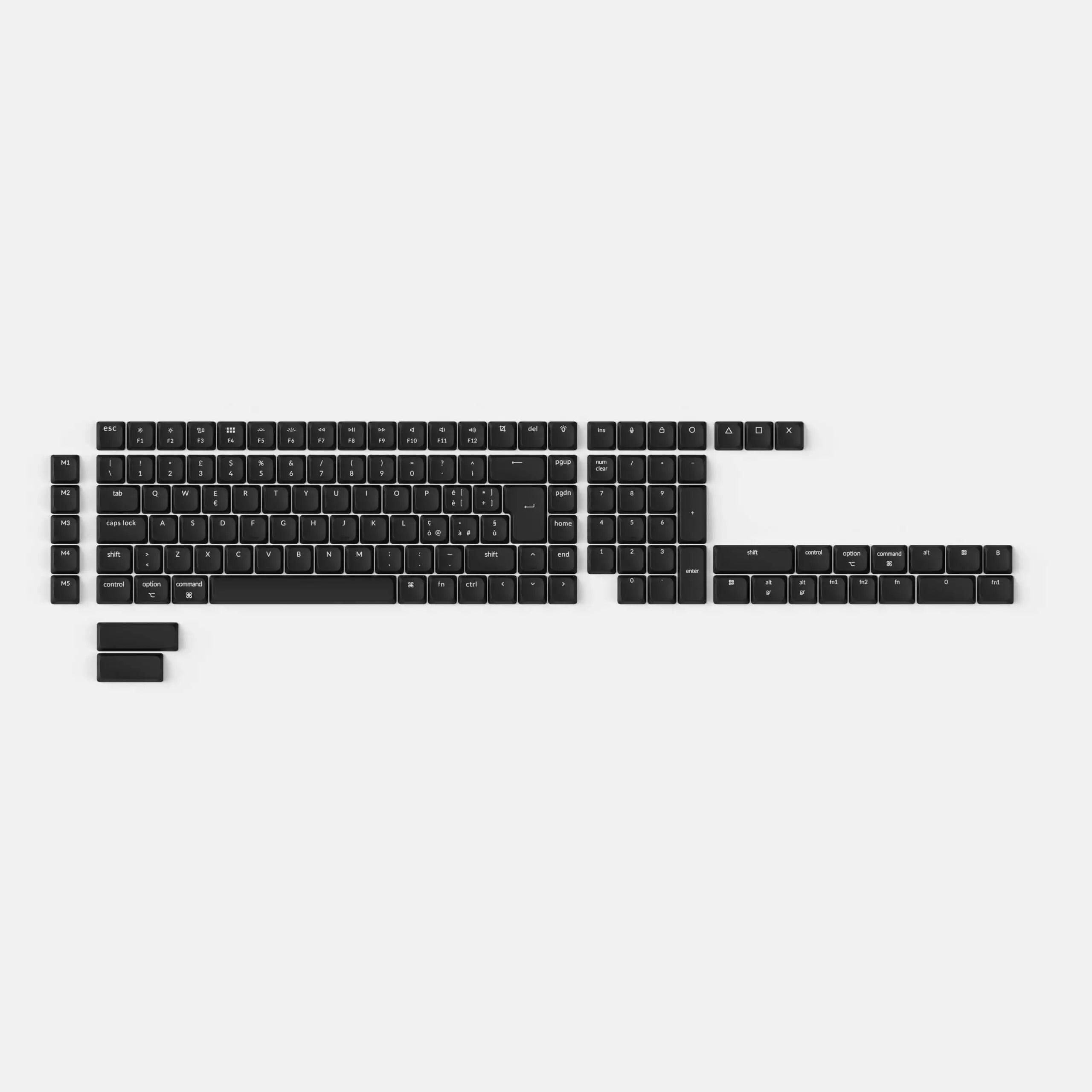 QuanGear ISO Low Profile Shine-Through ABS LSA Keycap Set