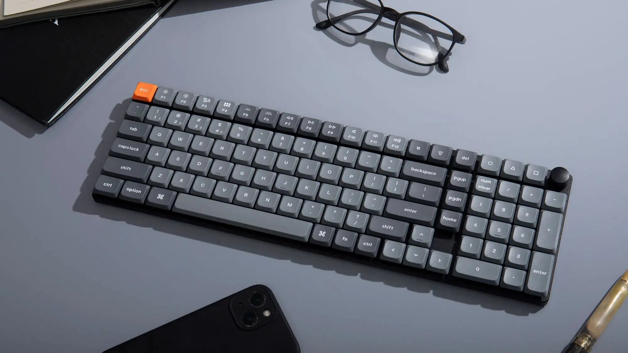 QuanGear K17 Max Wireless Low Profile 96% Mechanical Keyboard