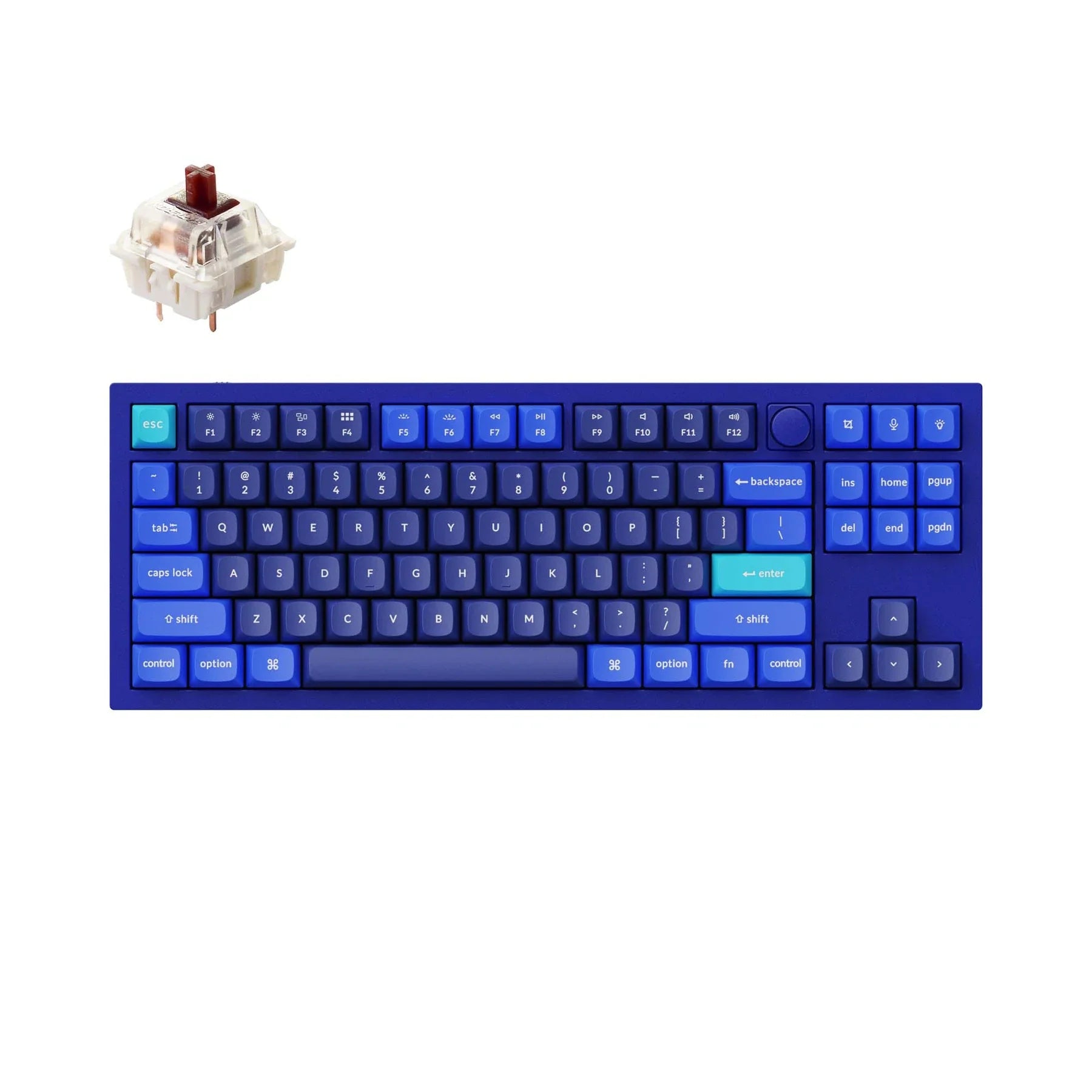 QuanGear Q3 Knob Wired Compact 80% Mechanical Keyboard