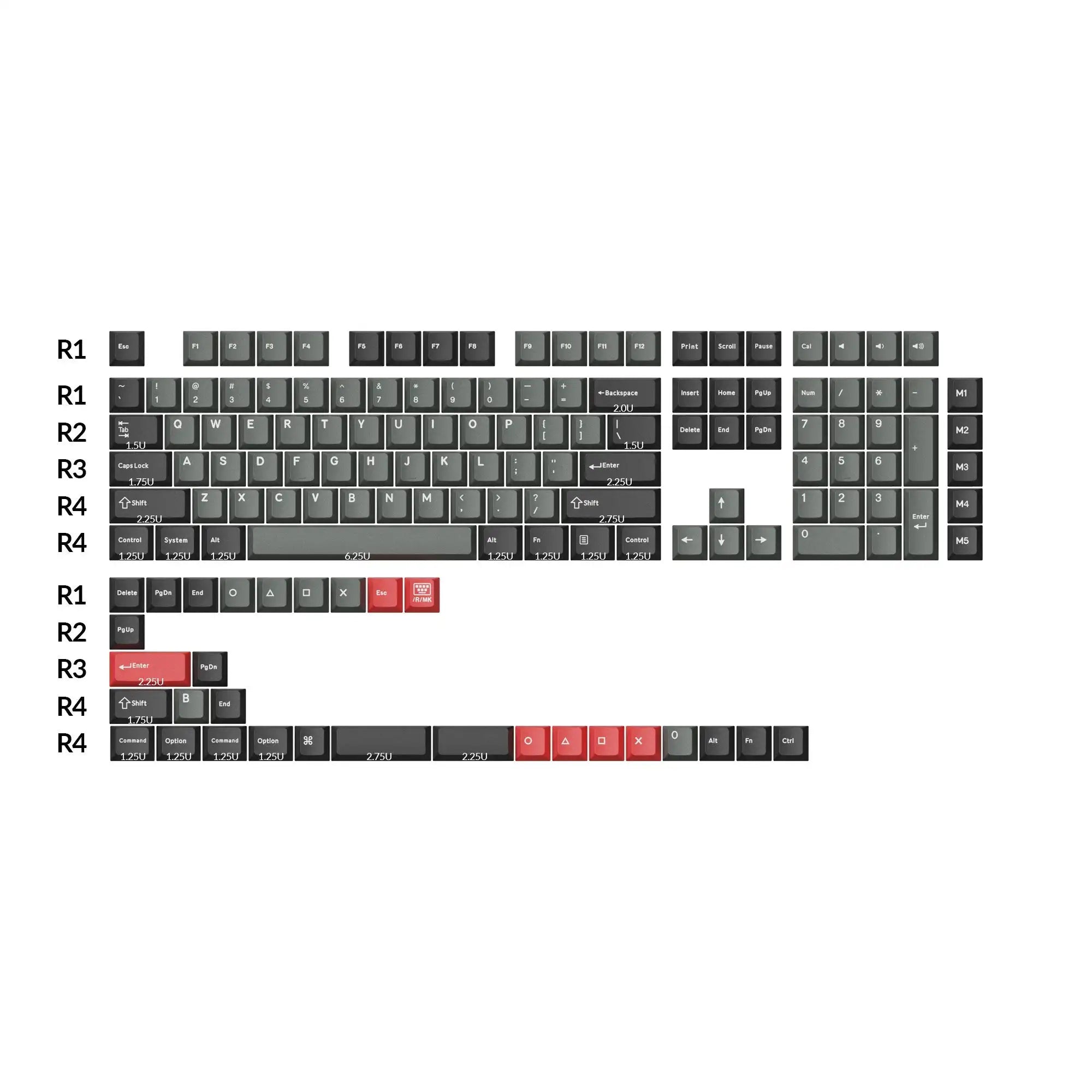 QuanGear Cherry Profile Double-Shot PBT Keycap Set