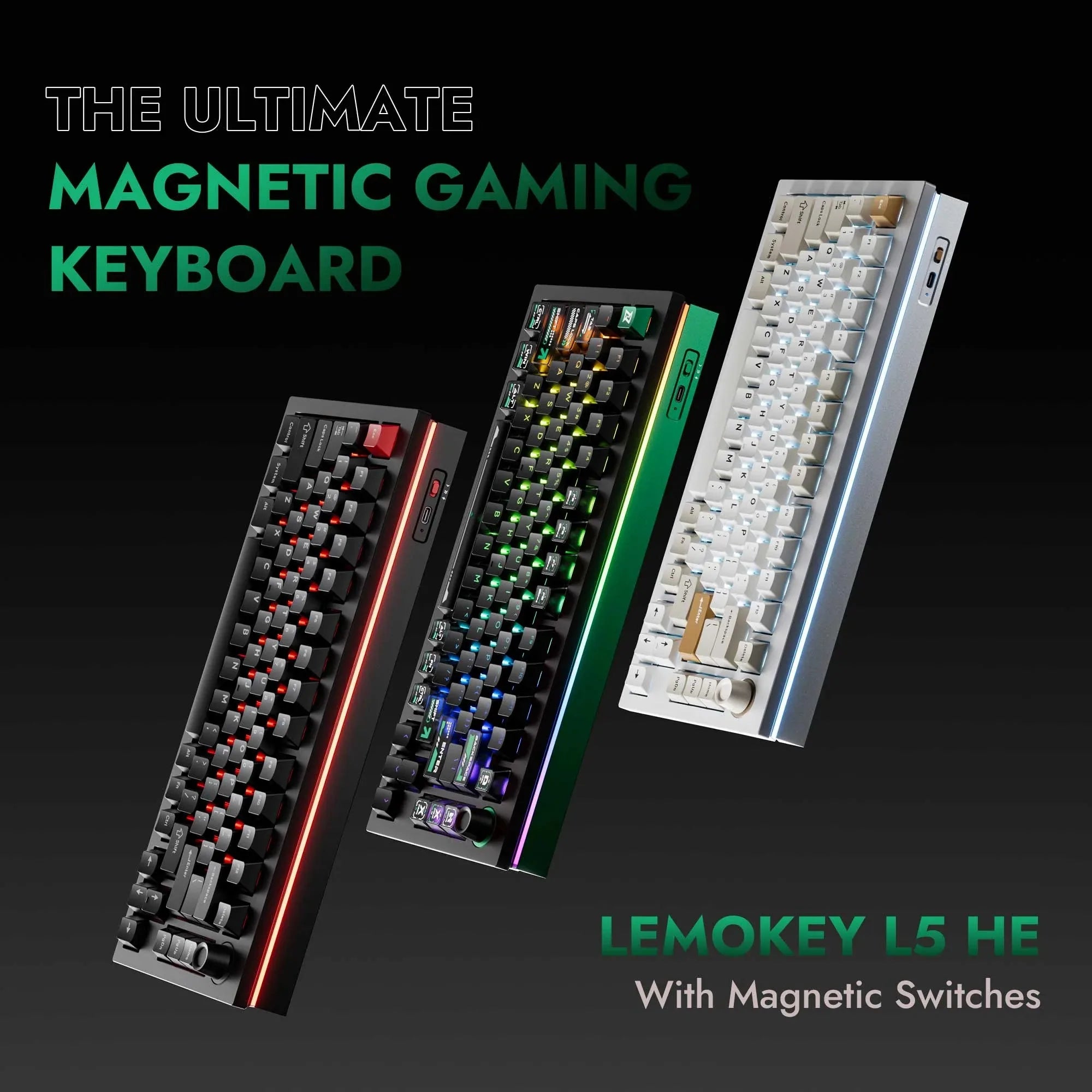 QuanGear L5 HE Wireless Magnetic Aluminum Gaming Keyboard