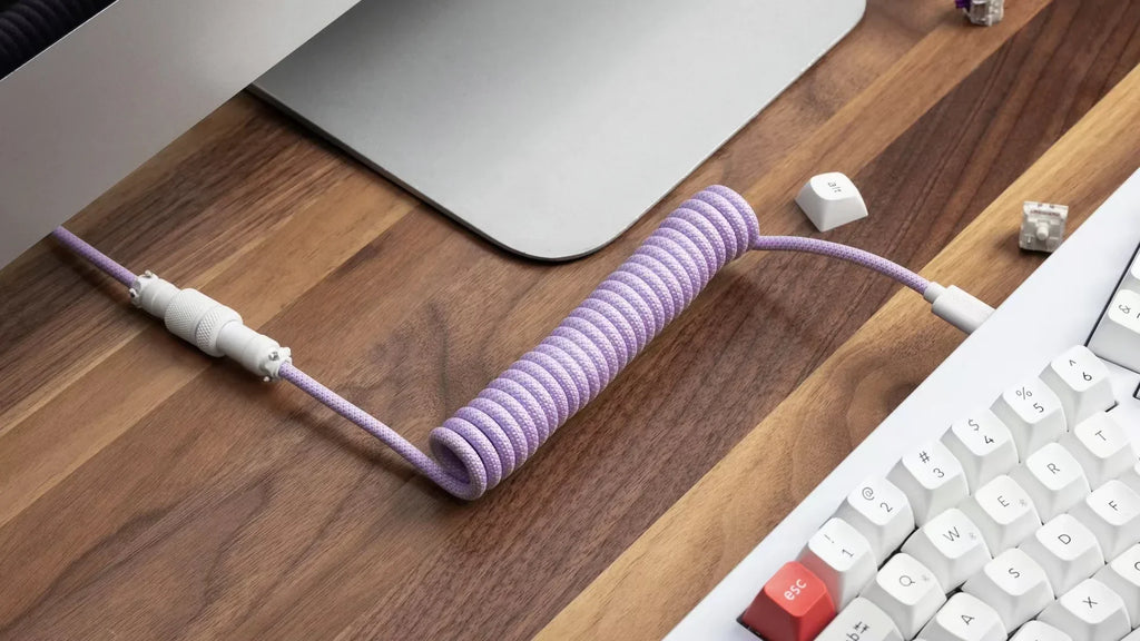 QuanGear Coiled Aviator Type-C Cable for Mechanical Keyboard
