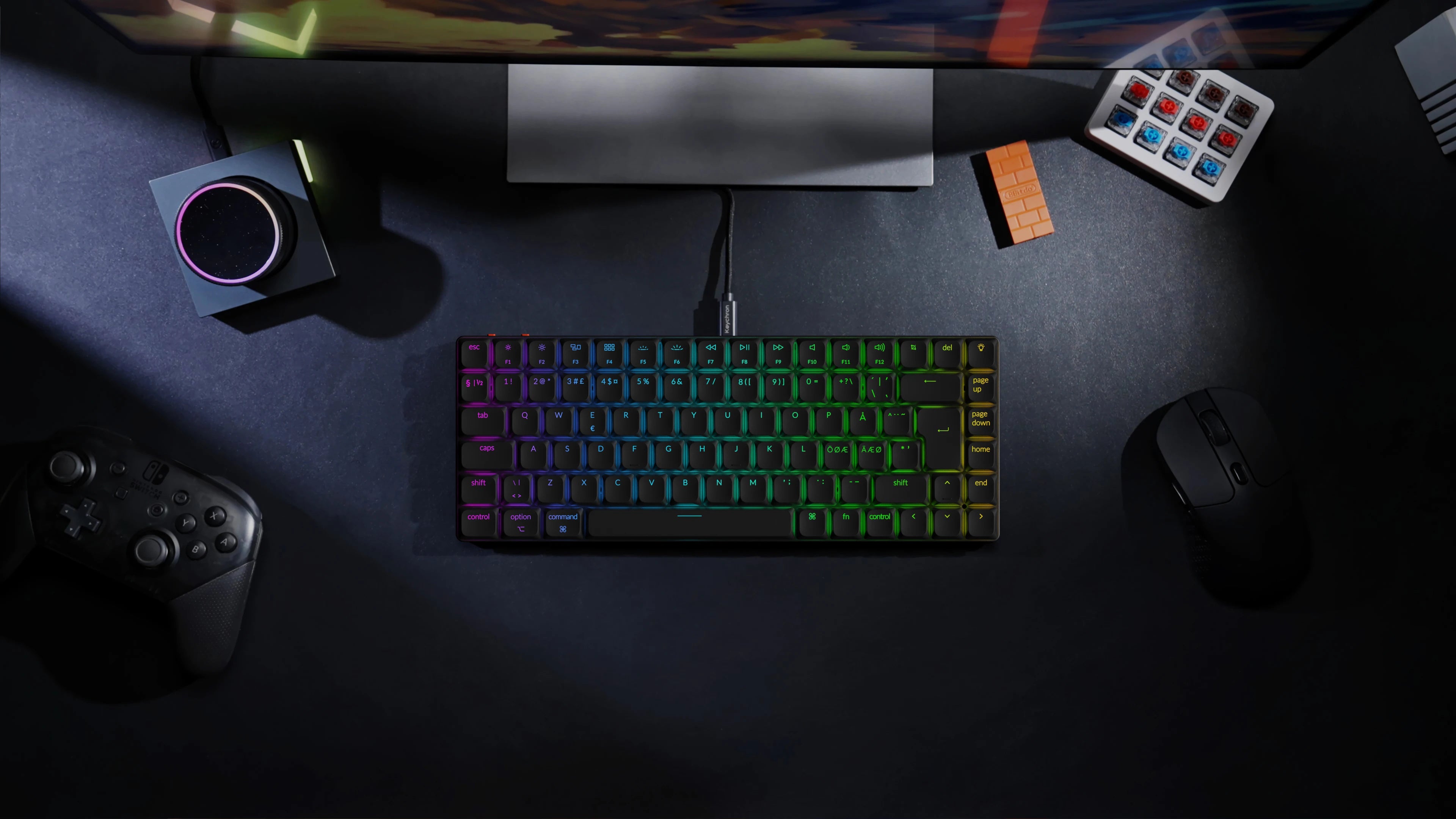 QuanGear ISO Low Profile Shine-Through ABS LSA Keycap Set