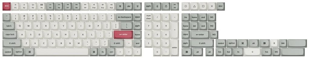QuanGear Double-Shot PBT Keycap Set for Mechanical Keyboard