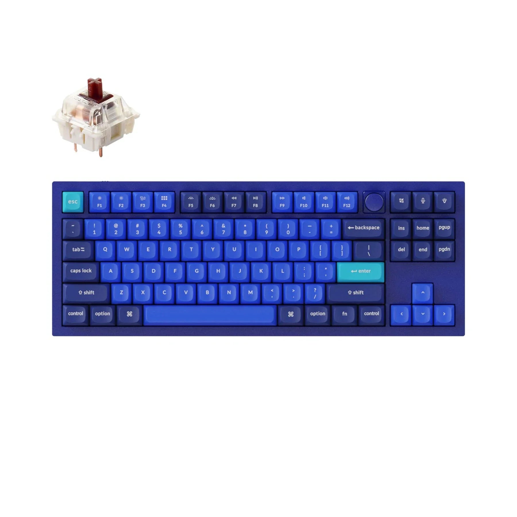 QuanGear Q3 Knob Wired Compact 80% Mechanical Keyboard