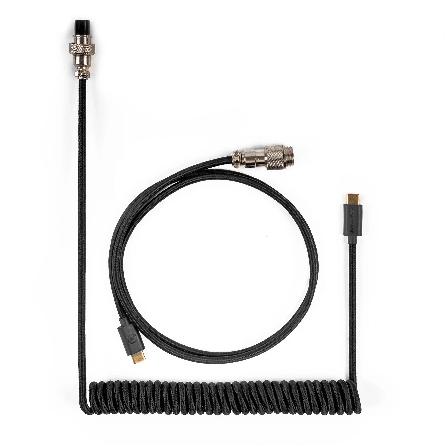 QuanGear Coiled Aviator Cable for Q/V/Low Profile Keyboards