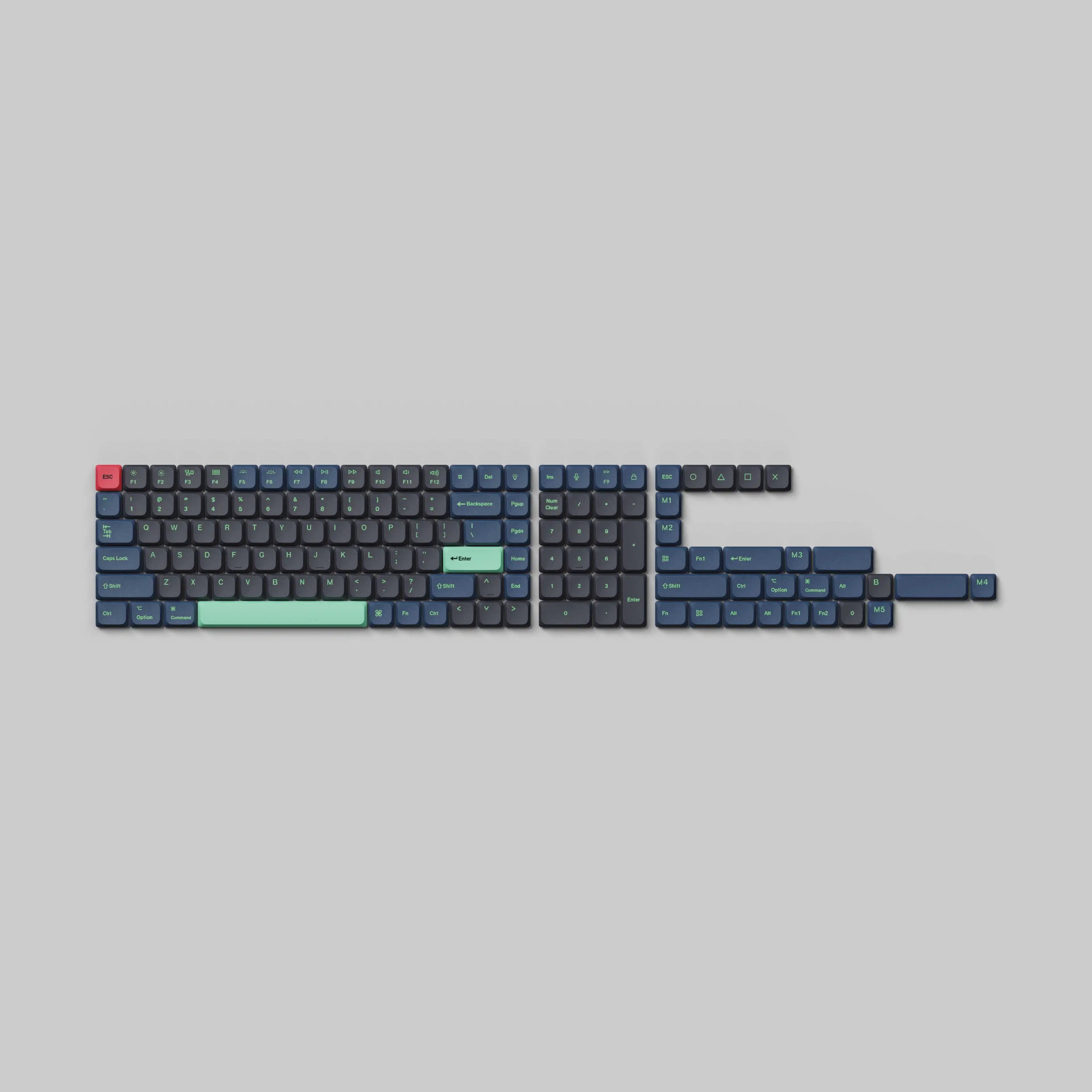 QuanGear Low Profile PBT Keycap Set for Mechanical Keyboard