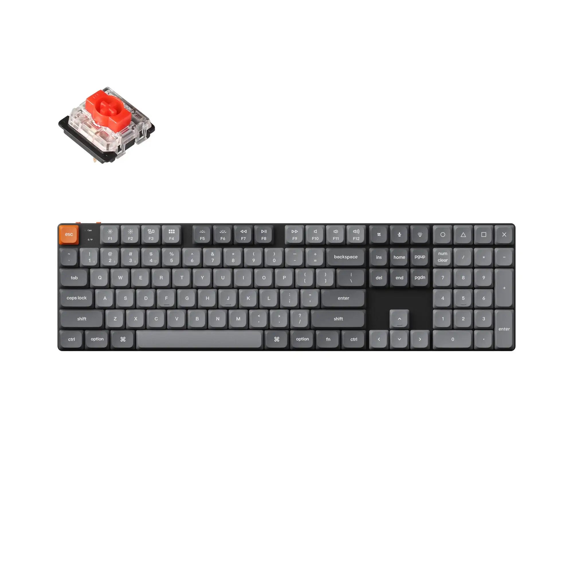 QuanGear K5 Max Wireless Low Profile RGB Mechanical Keyboard