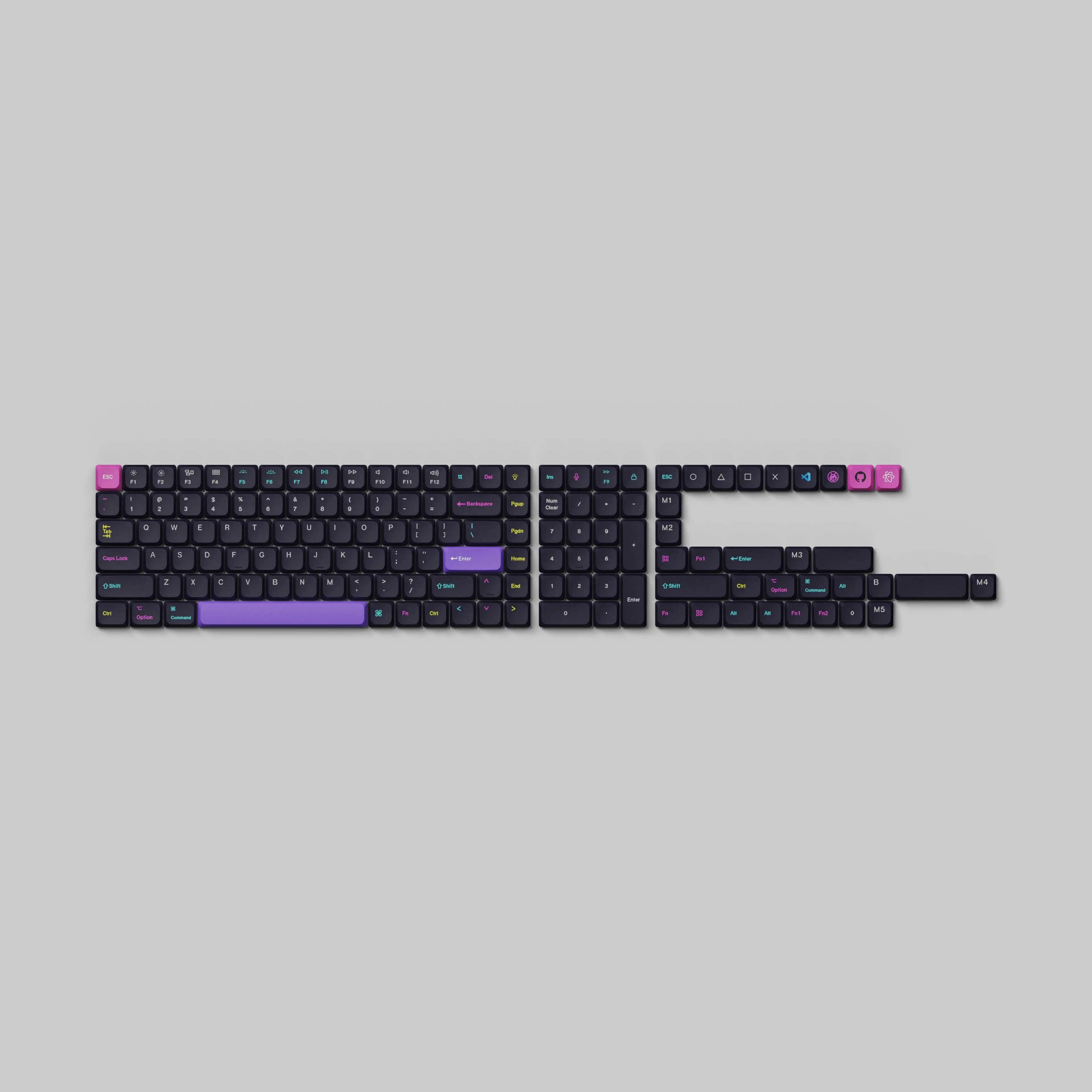 QuanGear Low Profile PBT Keycap Set for Mechanical Keyboard