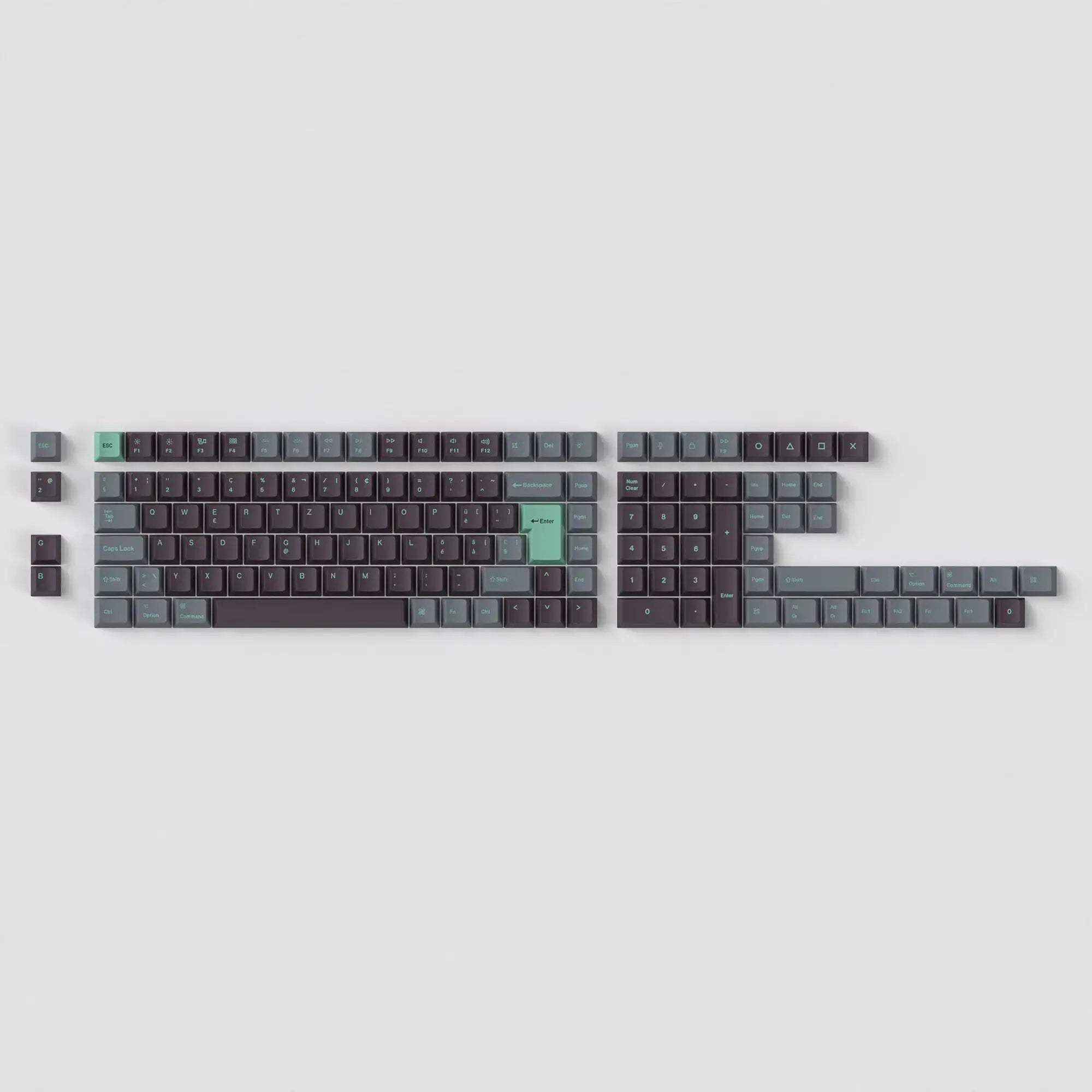 QuanGear ISO Cherry Profile PBT Keycap Set Hacker Mint