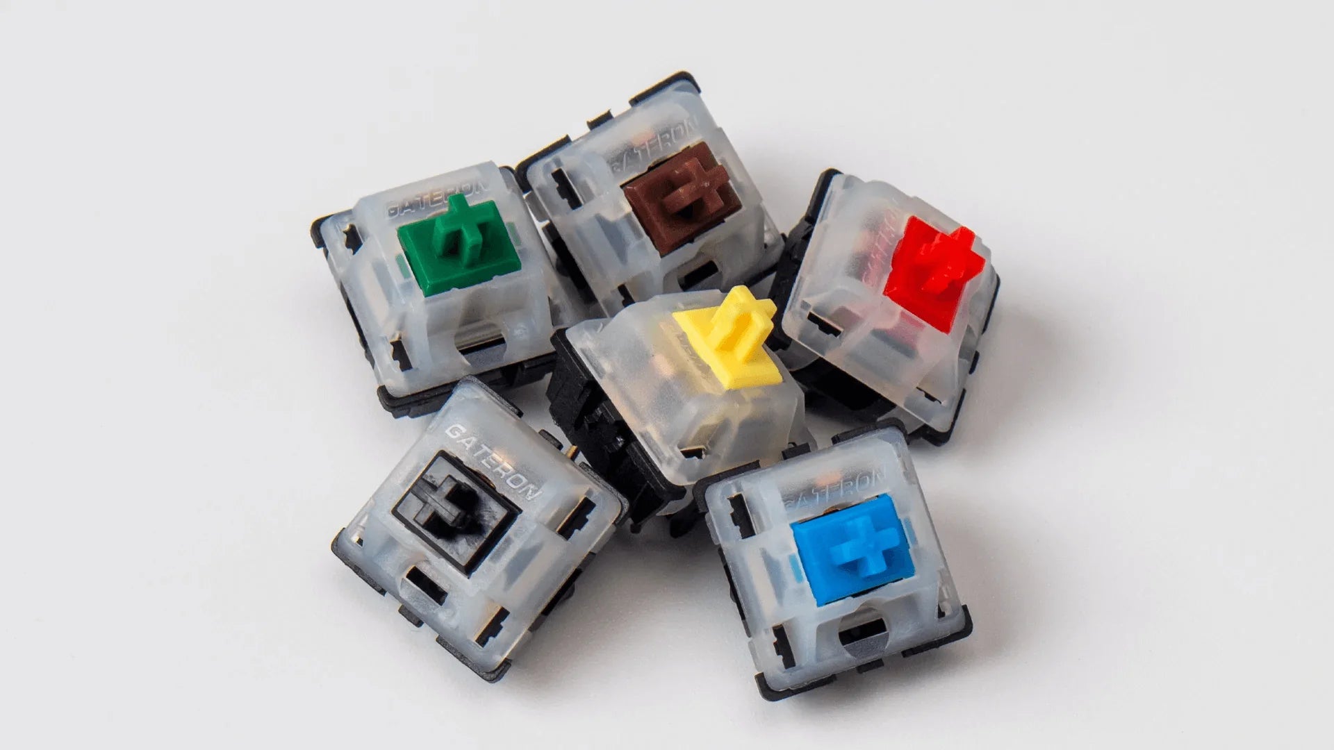 QuanGear Gateron Milky Top Black Bottom Switch 110 Pcs for Mechanical Keyboard