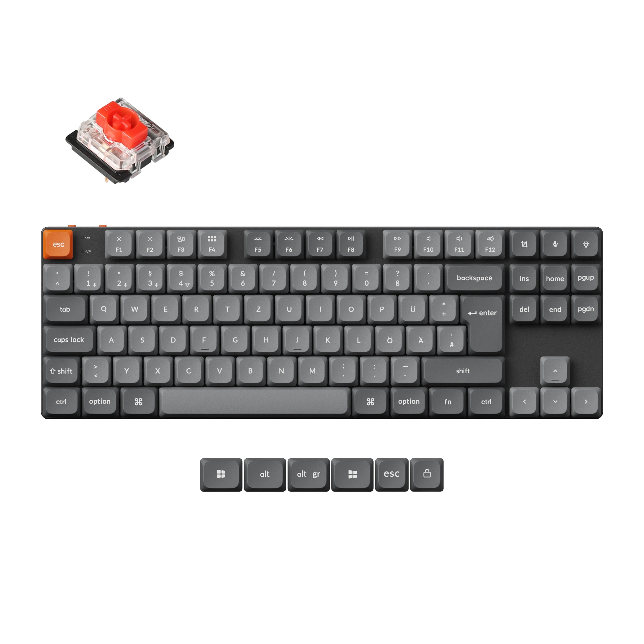 QuanGear K1 Max ISO Wireless Low Profile Mechanical Keyboard
