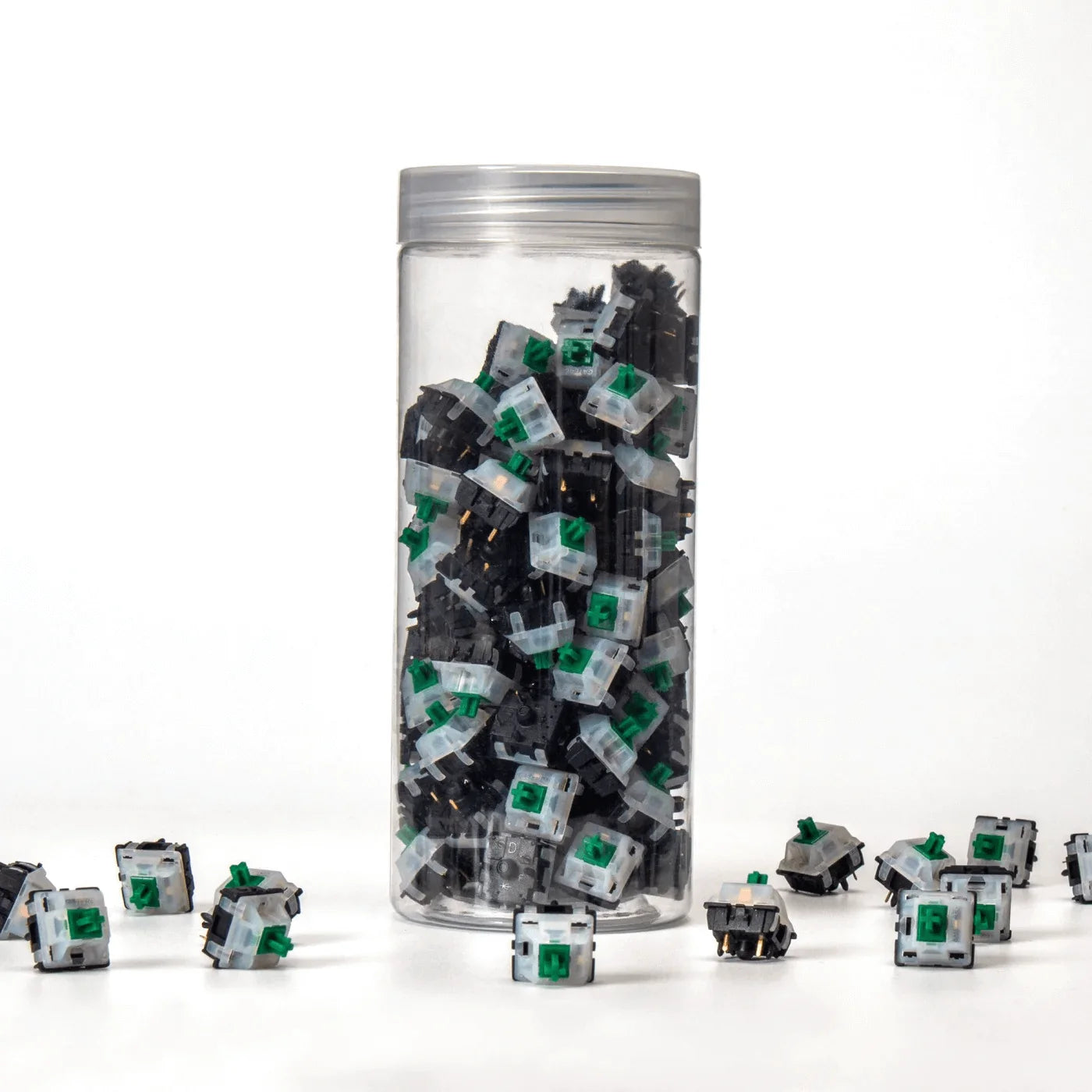 QuanGear Gateron Milky Top Black Bottom Switch 110 Pcs for Mechanical Keyboard